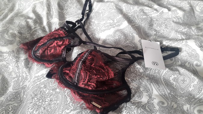 I Heart Underwear - Bluebella Valentines Lingerie by Fashion Du Jour LDN. Bluebella Adelia Bra. Redcorovan eyelash lace, black mesh lingerie