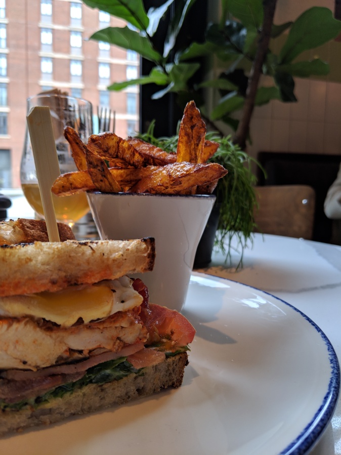 Marvellous Manchester: A Local's Guide To Hidden Gems by Fashion Du Jour LDN. The Counter House, Ancoats, Manchester. Chicken Club Sandwich, Fries
