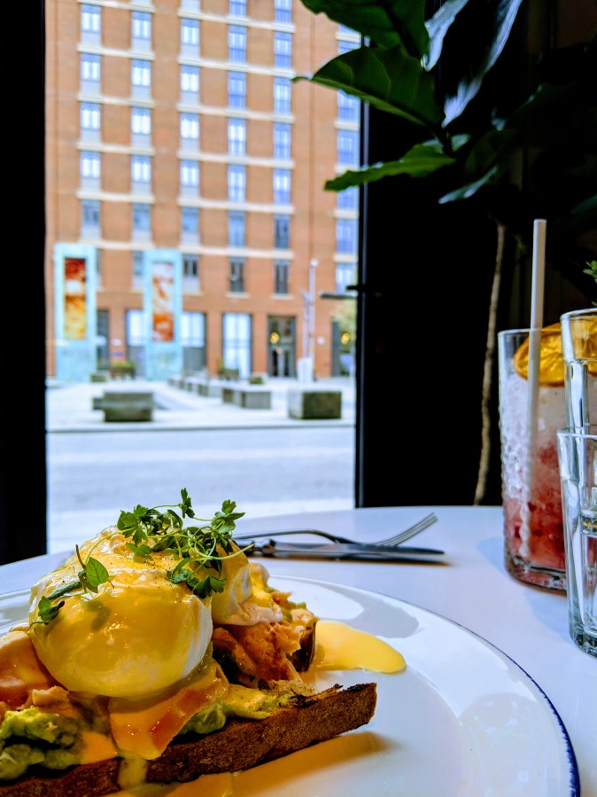 Marvellous Manchester: A Local's Guide To Hidden Gems by Fashion Du Jour LDN. The Counter House, Ancoats, Manchester. Eggs Royale, avocado on toast